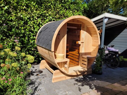 Fass Sauna Traditionell TR-170- Halb Glass
