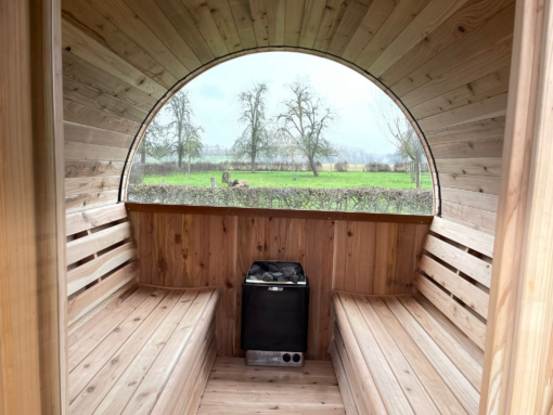 Fass Sauna Traditionell TR-170- Halb Glass