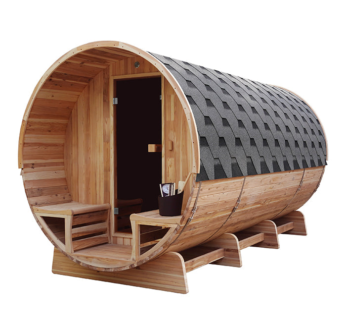 Fass Sauna Traditionell TR-400 Halb Glas