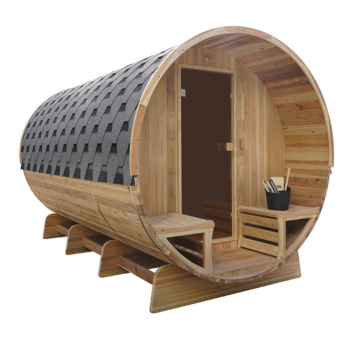 Fass Sauna Traditionell TR-400 Halb Glas