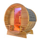 Infrarot Fass Sauna Cedar Holz Rustikal mit Veranda