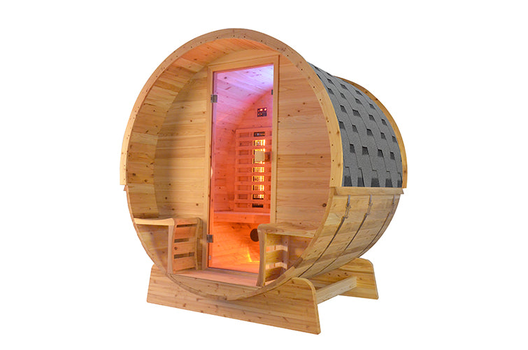 Rustikalna infracrvena sauna od cedrovine s trijemom